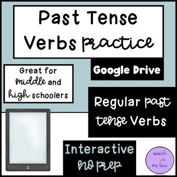 Regular Past Tense Verb Practice - Interactive Google Slides Resource