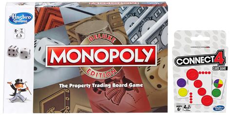 Buy Monopoly Deluxe Edition Game & Hasbro Gaming Connect 4 Card Game ...
