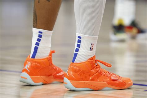 A detailed view of the shoes worn by Orlando Magic forward Paolo ...