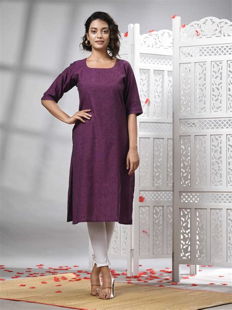 Kurti-Cotton Bengal Handwoven Kurti for women – angoshobha