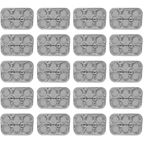 20 Pack 6-Cup Aluminum Muffin Pans - Cupcake Aluminum Pans, Favorite ...