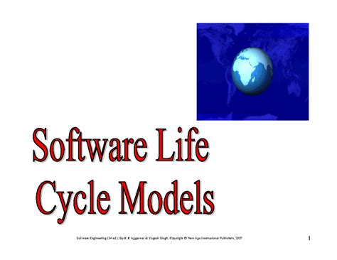 Chapter 2 Software Development Life Cycle Models - The goal of Software ...