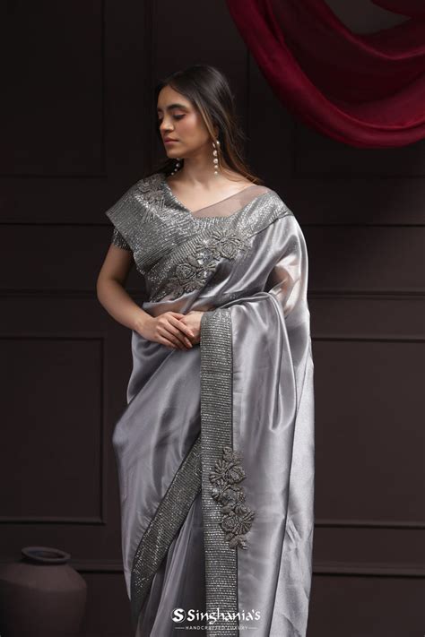 Hand Embroidery Organza Sarees Online In India | Singhania's – Page 4