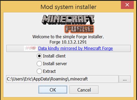 Install Forge Client 的图像结果