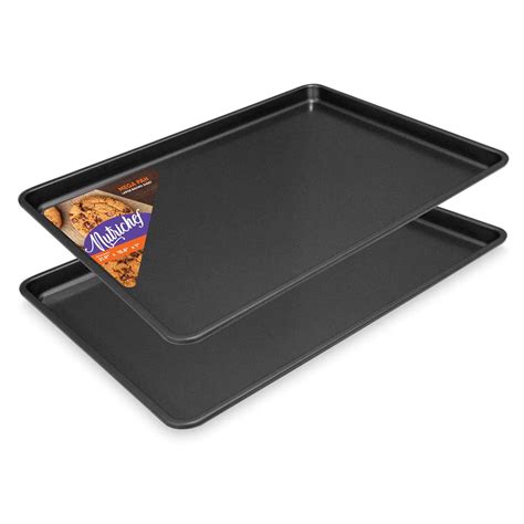 NutriChef Extra Large Nonstick Rimmed Cookie and Baking Sheets, Set of ...