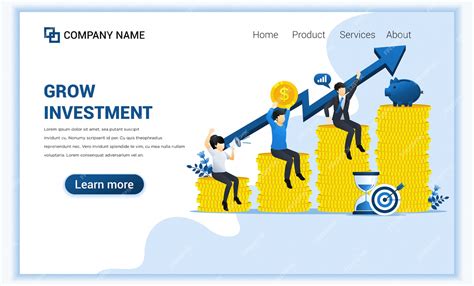 Investment concept with business people sitting on coins, success grow ...