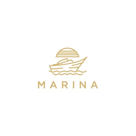 Logo-Marina-Design-Kunstvorlage | Premium Vektor
