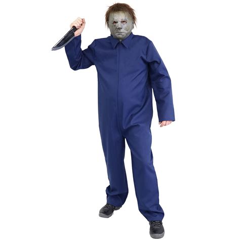 Michael Myers Jumpsuit Costume Mike Serial Killer Halloween Mens Horror ...