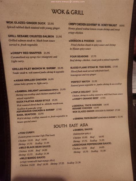 Online Menu of Wild Ginger Restaurant, Sicklerville, New Jersey, 08081 ...