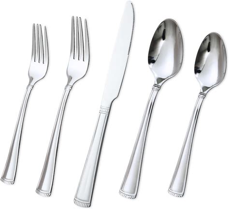 Amazon.com | 20-Piece Stainless Steel Silverware Set - Attractive ...