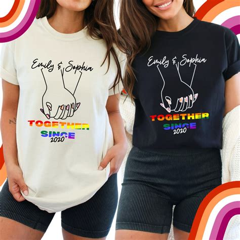 Camisa lesbiana personalizada, camiseta del orgullo lésbico, parejas ...