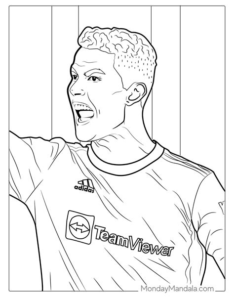 Cristiano Ronaldo Free Coloring Pages