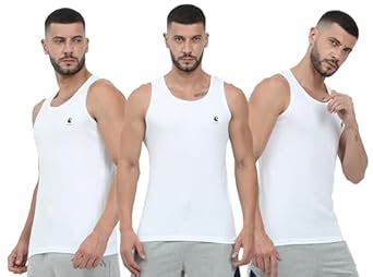 Buy EURASIAN Men's Cotton Solid Round Neck Vest Pack of 3 (White, Small ...