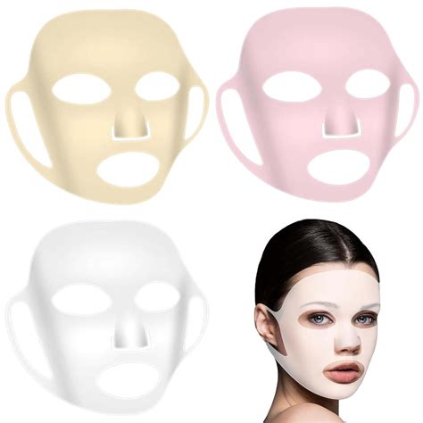 3 PCS Silicone Face Mask, Reusable Sheet Mask Cover for Skincare ...
