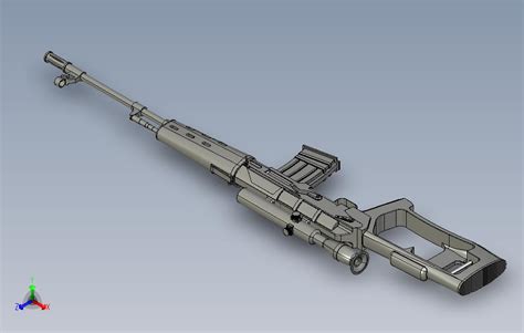 SVD德拉贡诺夫狙击步枪3D模型_枪械模型模型下载-摩尔网CGMOL