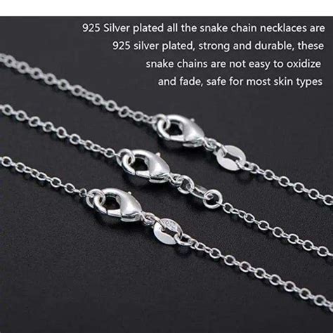 Silver-plated snake chain necklace 45cm | カタカムナ