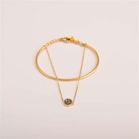 Buy Double Layer Stone Cuff Bracelet online- Palmonas – PALMONAS