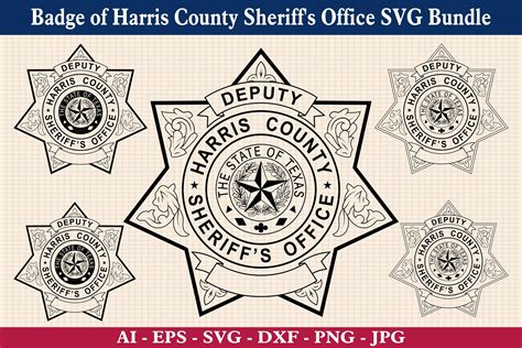 Badge of Harris County Sheriff's Office SVG Bundle, TX Harris County ...