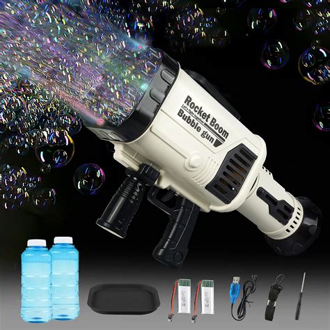 Bloombloomme Bubble Guns, 64 Holes Giant Bubble Machine Gun with ...