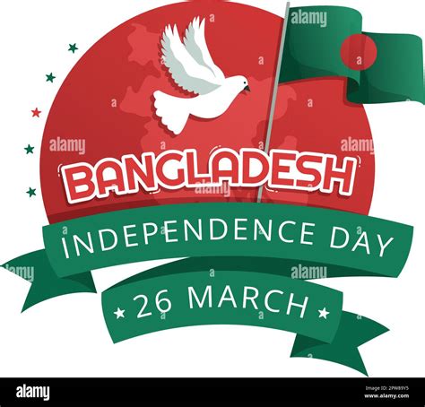 Happy Independence Day of Bangladesh on March 26th Illustration with ...