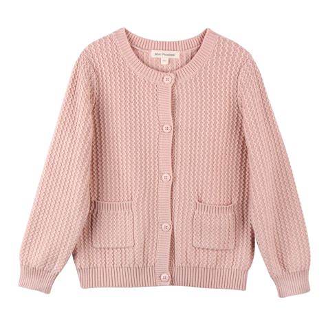 Mini Phoebee Little Girls' Long Sleeve Crew Neck Twisted Texture ...