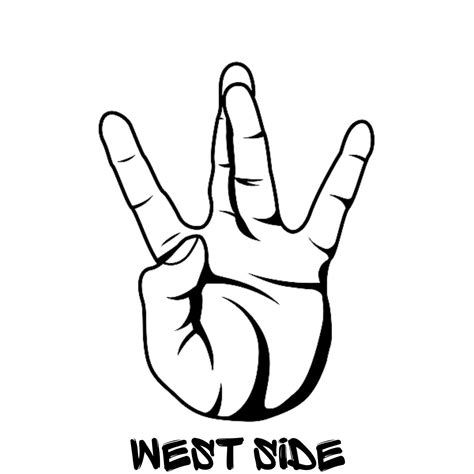 West Side Gang Sign von Etoo04 | Redbubble | Graffiti zeichnung ...