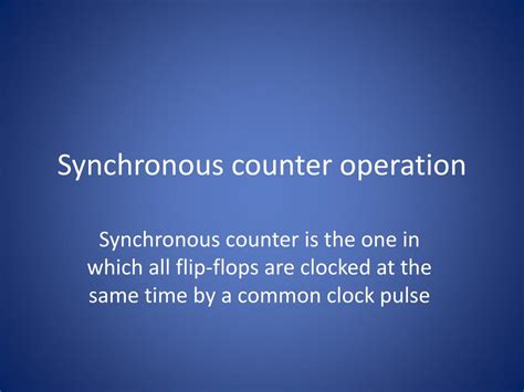 Synchronous Counter 的图像结果