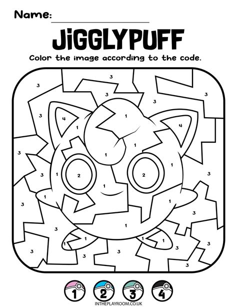 Image result for Pokemon Color by Number Coloring Pages