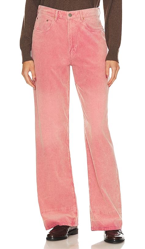 Denimist Teri Wideleg Pant in Faded Pink Corduroy | REVOLVE