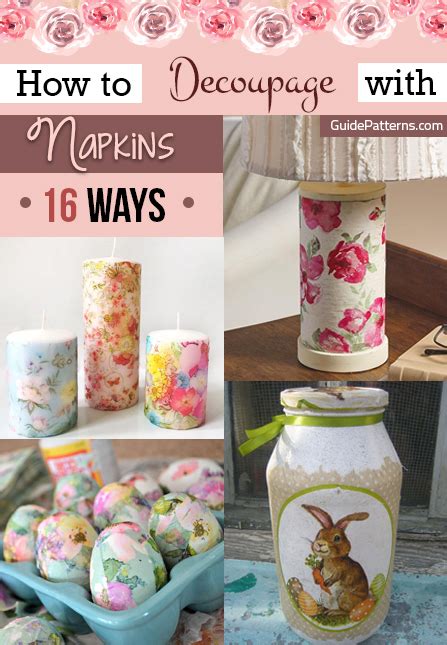 Image result for Decoupage Using Napkins