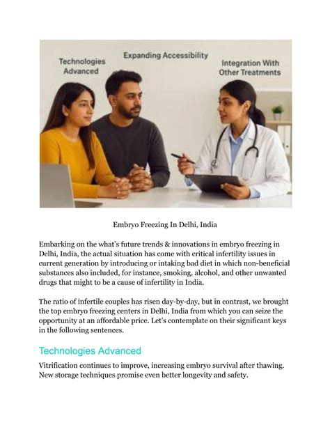 Embryo Freezing In Delhi For Future IVF Treatment | PDF
