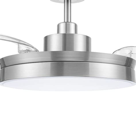 Harbor Breeze Prestwick 42-in Brushed Nickel with Clear Blades LED ...