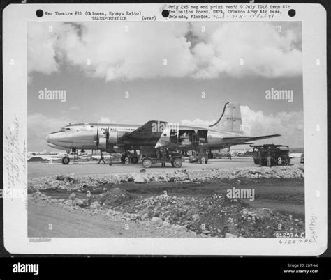 A Douglas C-54 'Skymaster', Air Transport Command, Is Being Loaded With ...