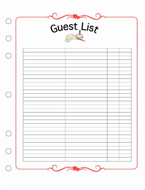 Wedding Guest List Template- Get The Best List For Your Special Day ...