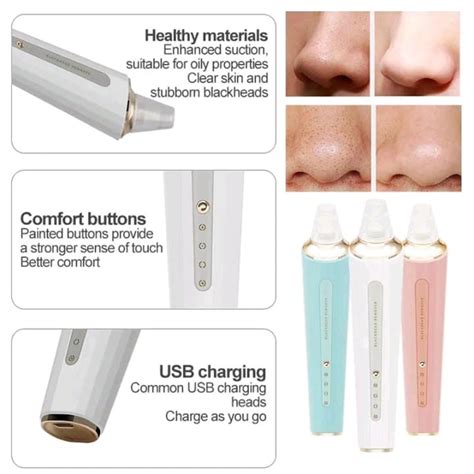 Blackhead Remover Pore Vacuum, Upgraded USB Rechargeable Facial Pore ...