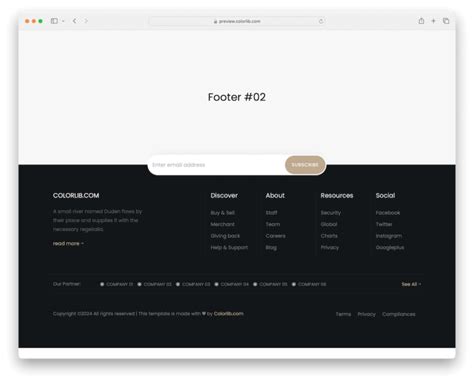 Image result for HTML5 Footer Examples