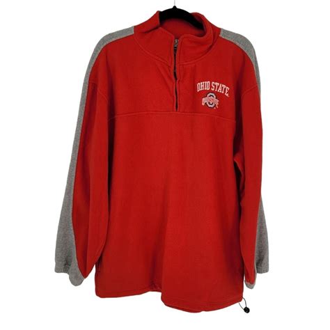 NCAA Knights Apparel Mens Large OSU Ohio State quarter zip fleece ...