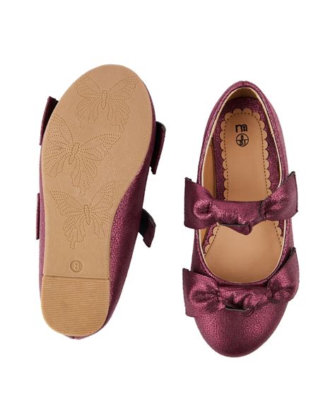 Buy Sparkle Double Bow Shoes - Berry Online at Best Price | Mothercare ...