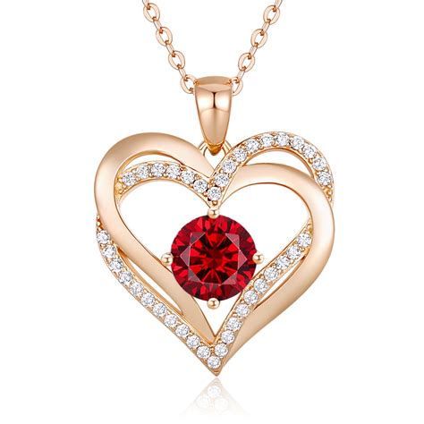 CDE Love Heart Pendant Necklaces for Women 925 Sterling Silver with ...