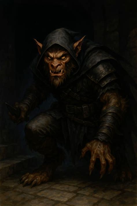 Bugbear Rogue in 2025 | Dungeons and dragons art, Fantasy monster ...