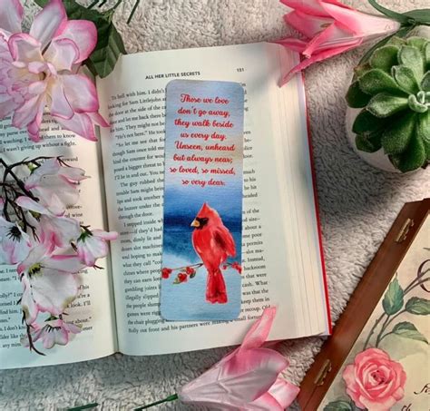 Cardinal Condolences Bookmark Handemade Bookmarks Lamination Gifts for ...