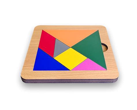 ZUDO TOYS Wooden Tangram Shapes Puzzle Toys with 384 Pattern for Kids ...
