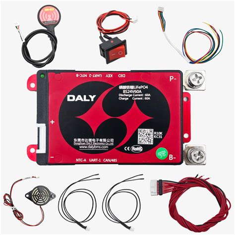 DALY LiFePo4 8S 24V 60A Smart Waterproof Battery Management System Com ...