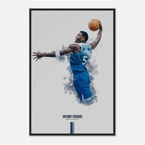 Anthony Edwards Poster, Basketball Poster, Full-Size Poster, Ready to ...