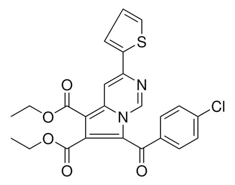 DIETHYL 7-(4-CL-BENZOYL)-3-(2-THIENYL)PYRROLO(1,2-C)PYRIMIDINE-5,6 ...