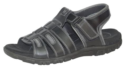 Medifeet Men Leather Black Sandal_MF-225-BLACK-9 : Amazon.in: Shoes ...