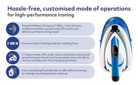 Buy USHA Techne Pro 5000 2400 Watts Steam Station (Blue) Online at Low ...