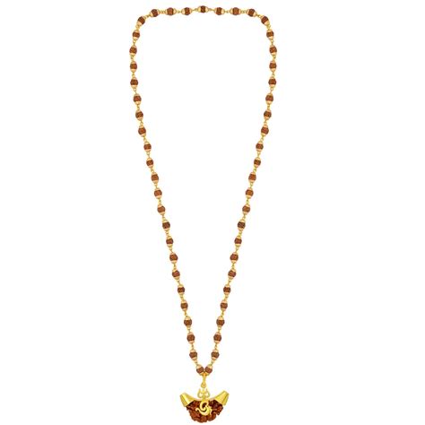 Buy EK Mukhi Rudraksha in Gold-plated Brass Pendant With 5 Mukhi ...