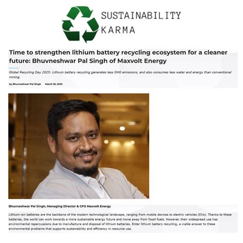Strengthening Lithium Battery Recycling for a Sustainable Future
