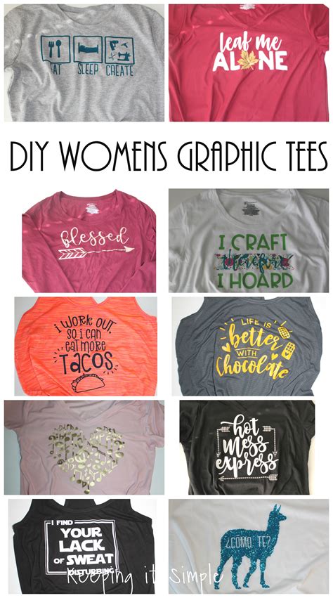 DIY Funny Womens Graphic Shirt Ideas with SVG Cut Files - Keeping it Simple